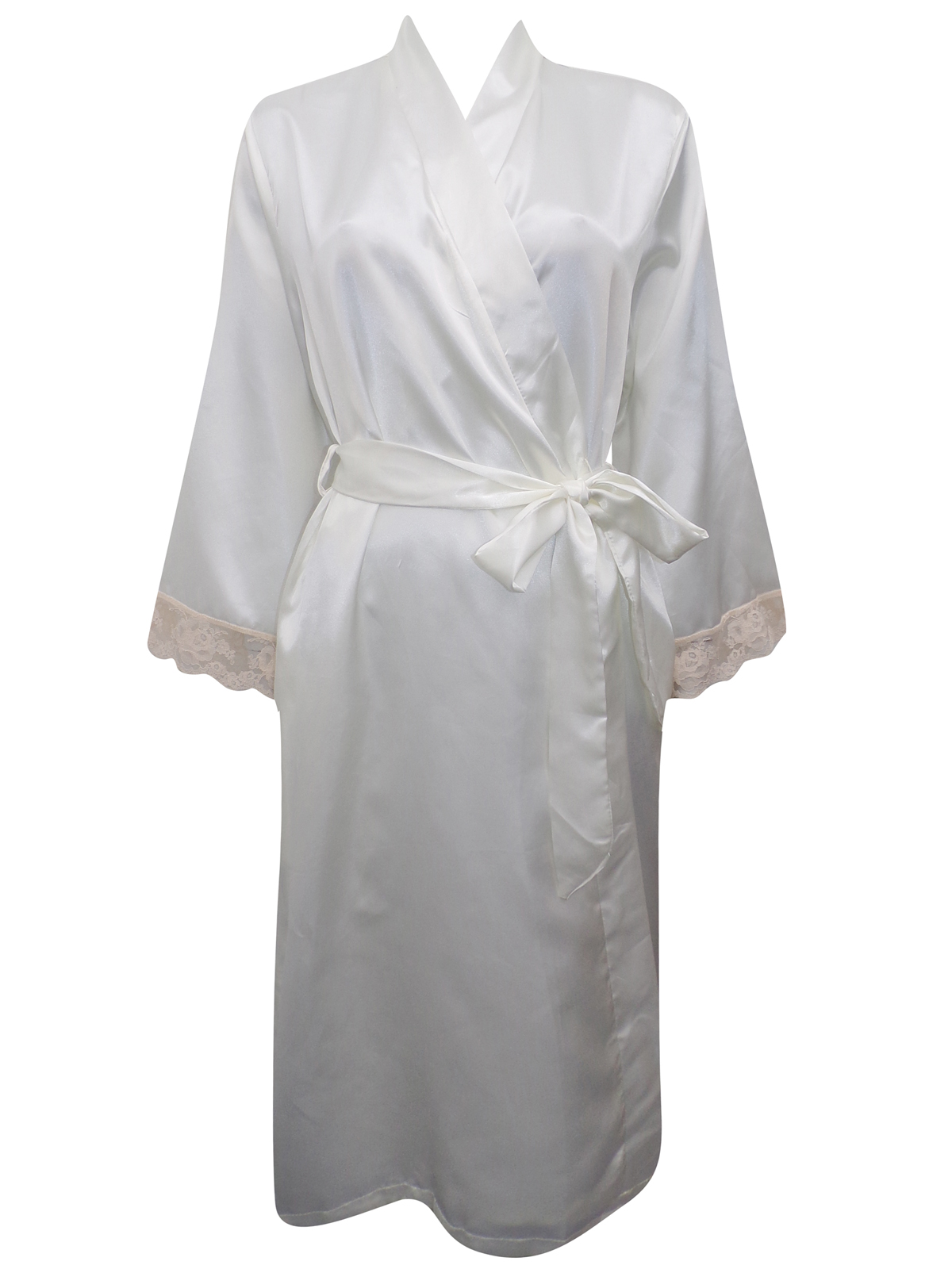 satin wrap gown