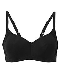 BLACK Cotton Rich Cool Comfort Smoothing Full Cup Bra - Size 34 to 42 (A-B-C-D-DD-E)