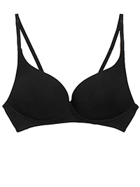 BLACK Non-Wired Full Cup Bra - Size 32 to 42 (B-C-D)