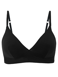 BLACK Body Smoothing Non-Wired Bralette - Size 32 to 42 (A-B-C-D-DD-E-F)